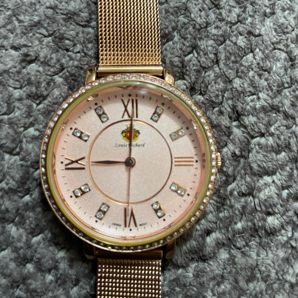 Rose Gold Women's Watch with Crystal Details